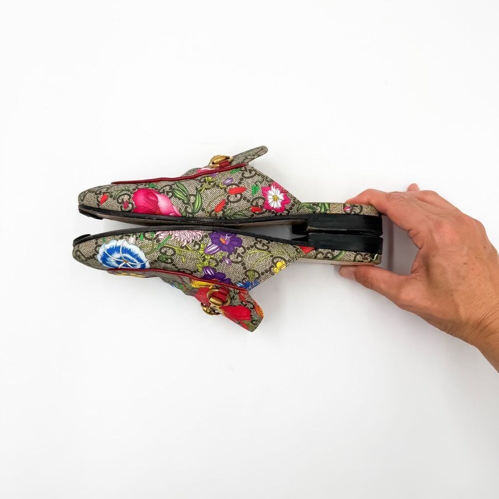 Gucci Princetown GG Horsebit Supreme Canvas Floral Loafers EU 36.5 US 6.5 - Picture 10 of 14